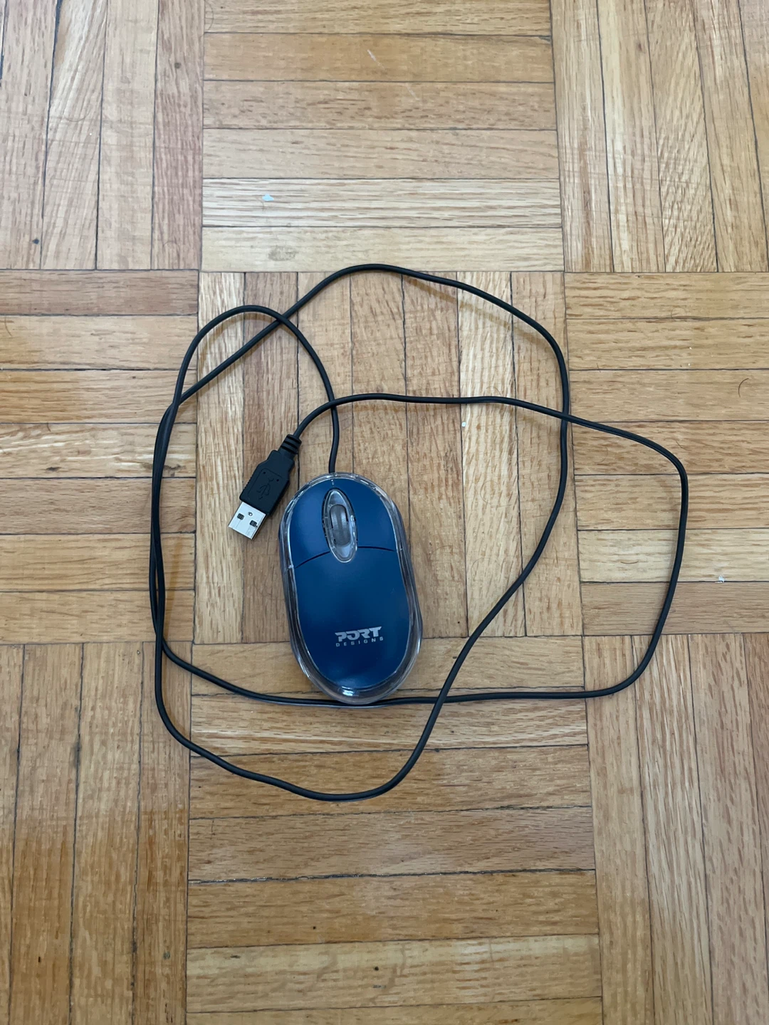 Port Designs Blue USB Optical Mouse