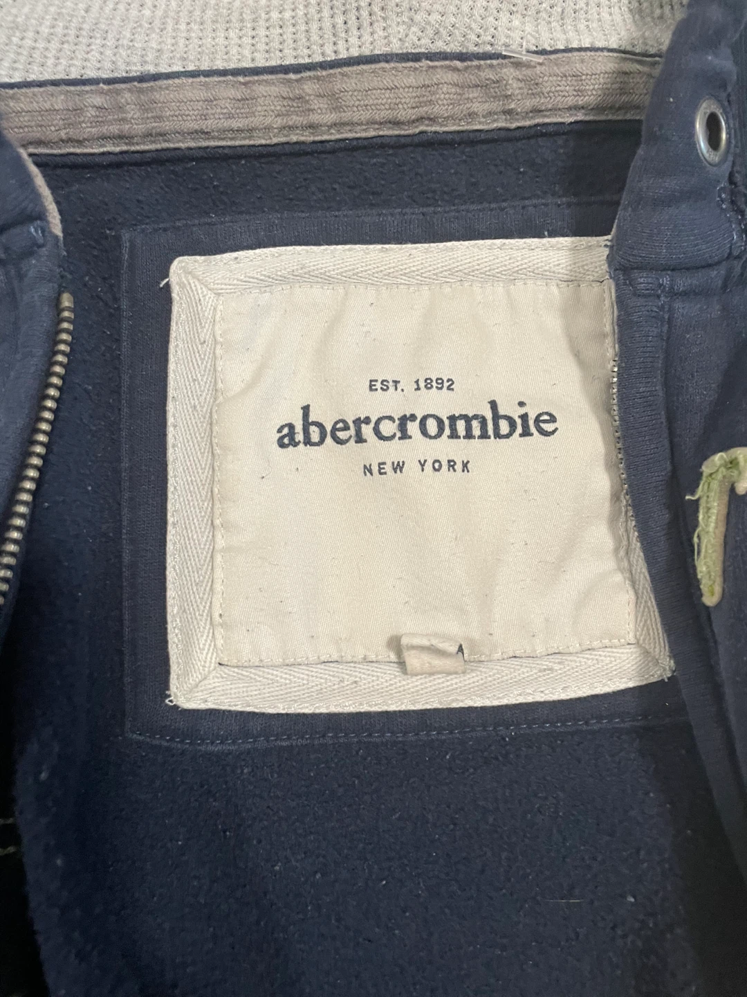 Abercrombie & Fitch Navy Zip-Up Hoodie - photo 3