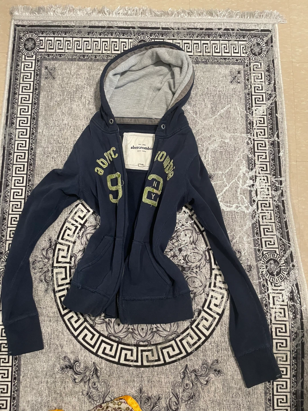 Abercrombie & Fitch Navy Zip-Up Hoodie