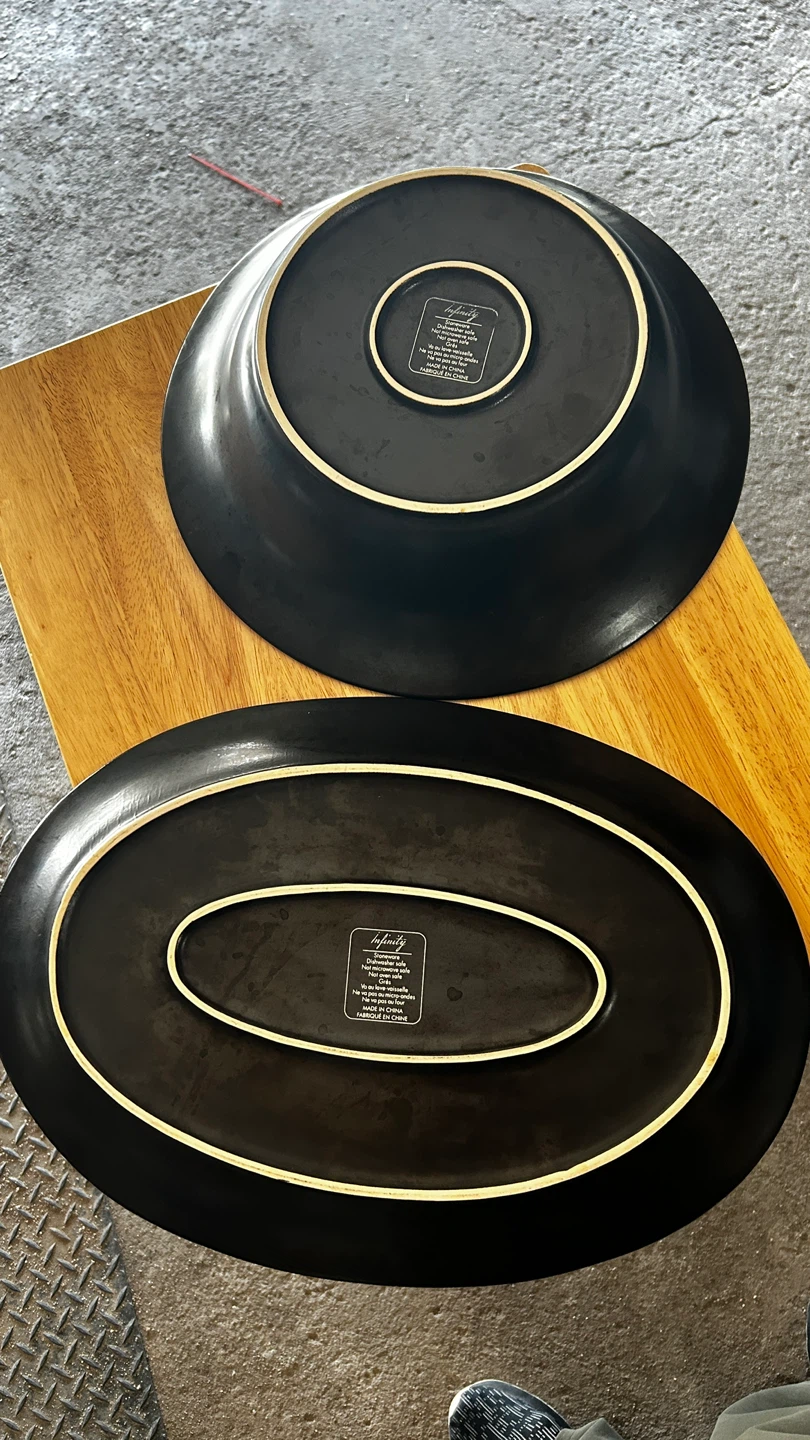 Infinity Ceramic Serving Bowl and Platter Set - photo 2