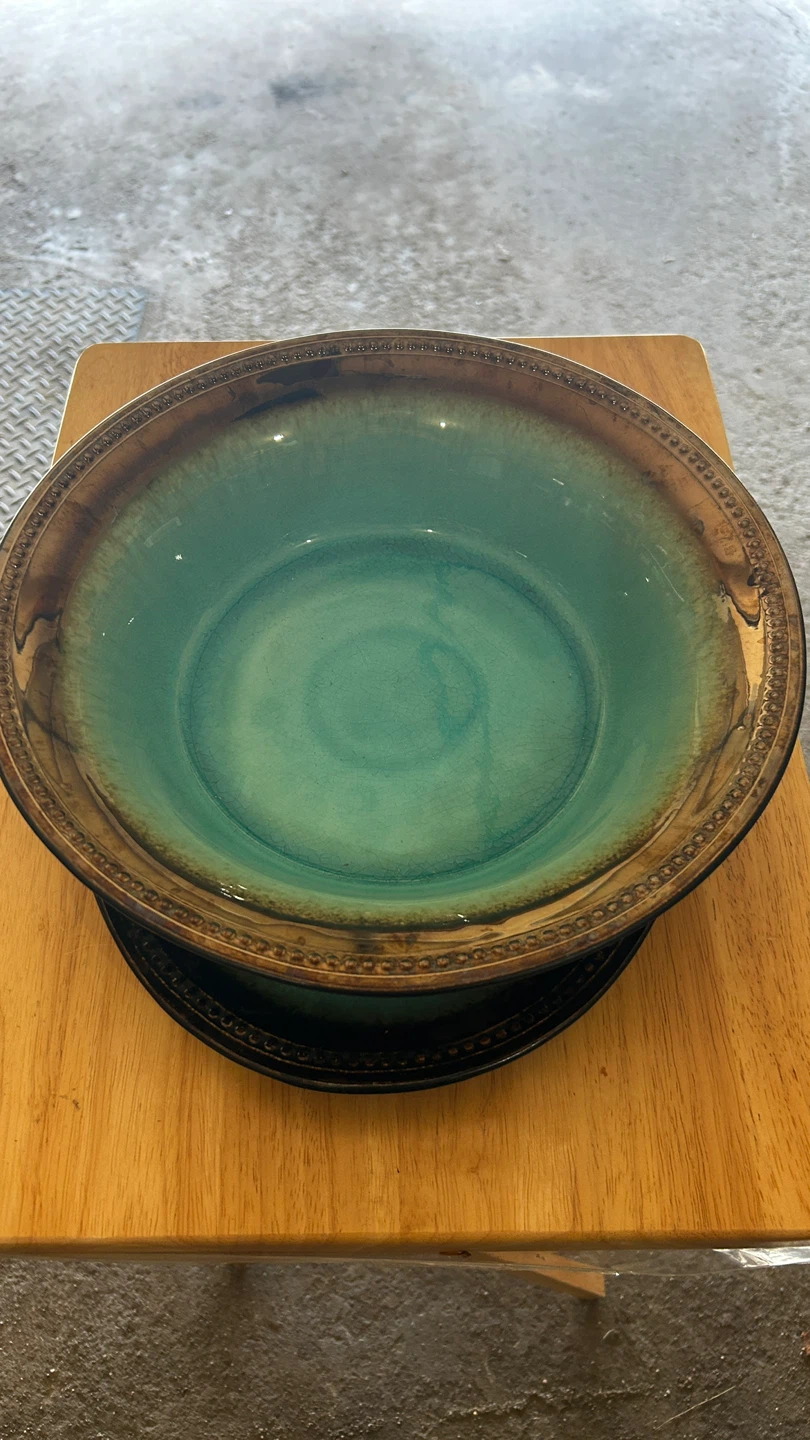 Infinity Ceramic Serving Bowl and Platter Set - photo 3
