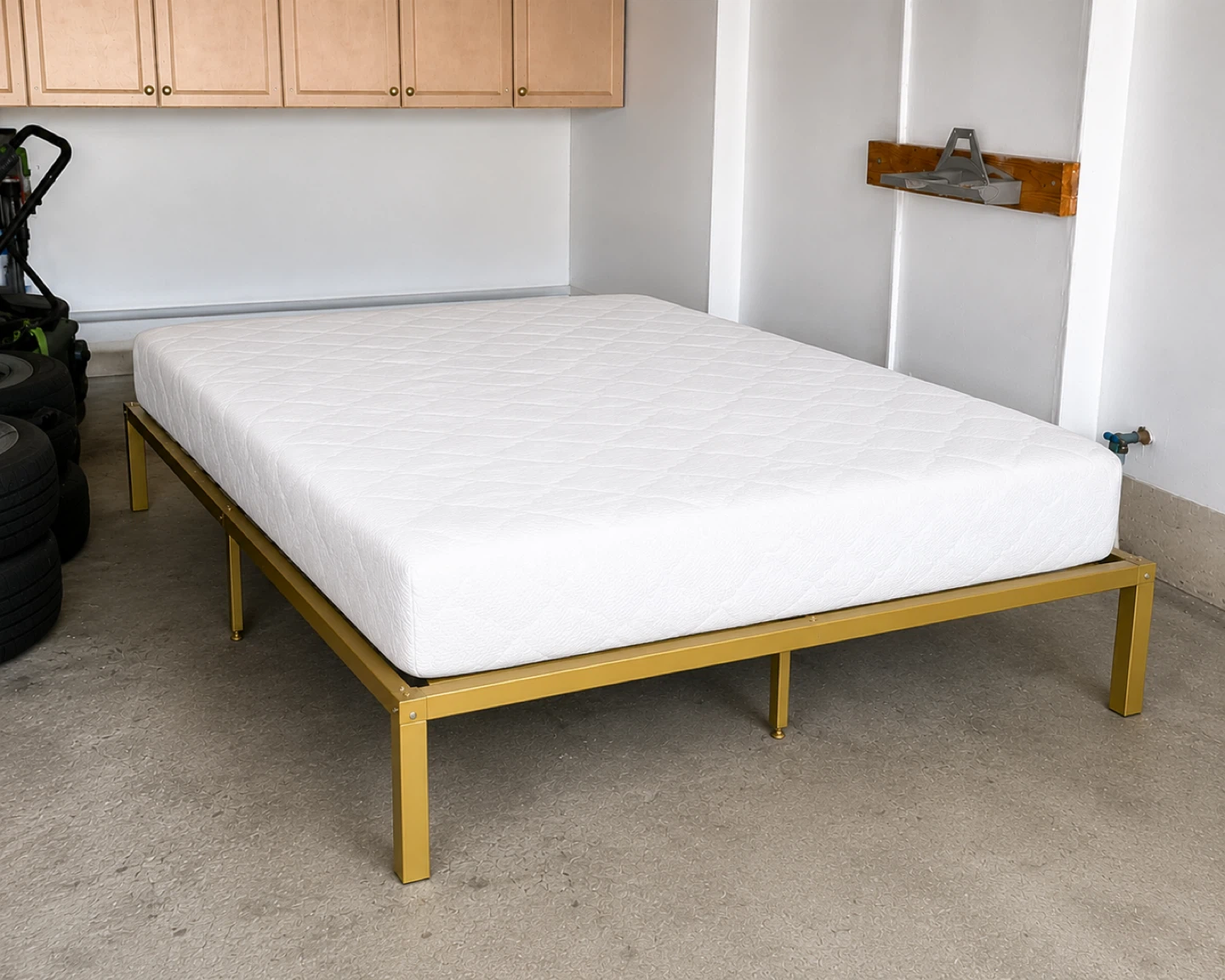 Brand New Queen size Gold Metal bed Frame