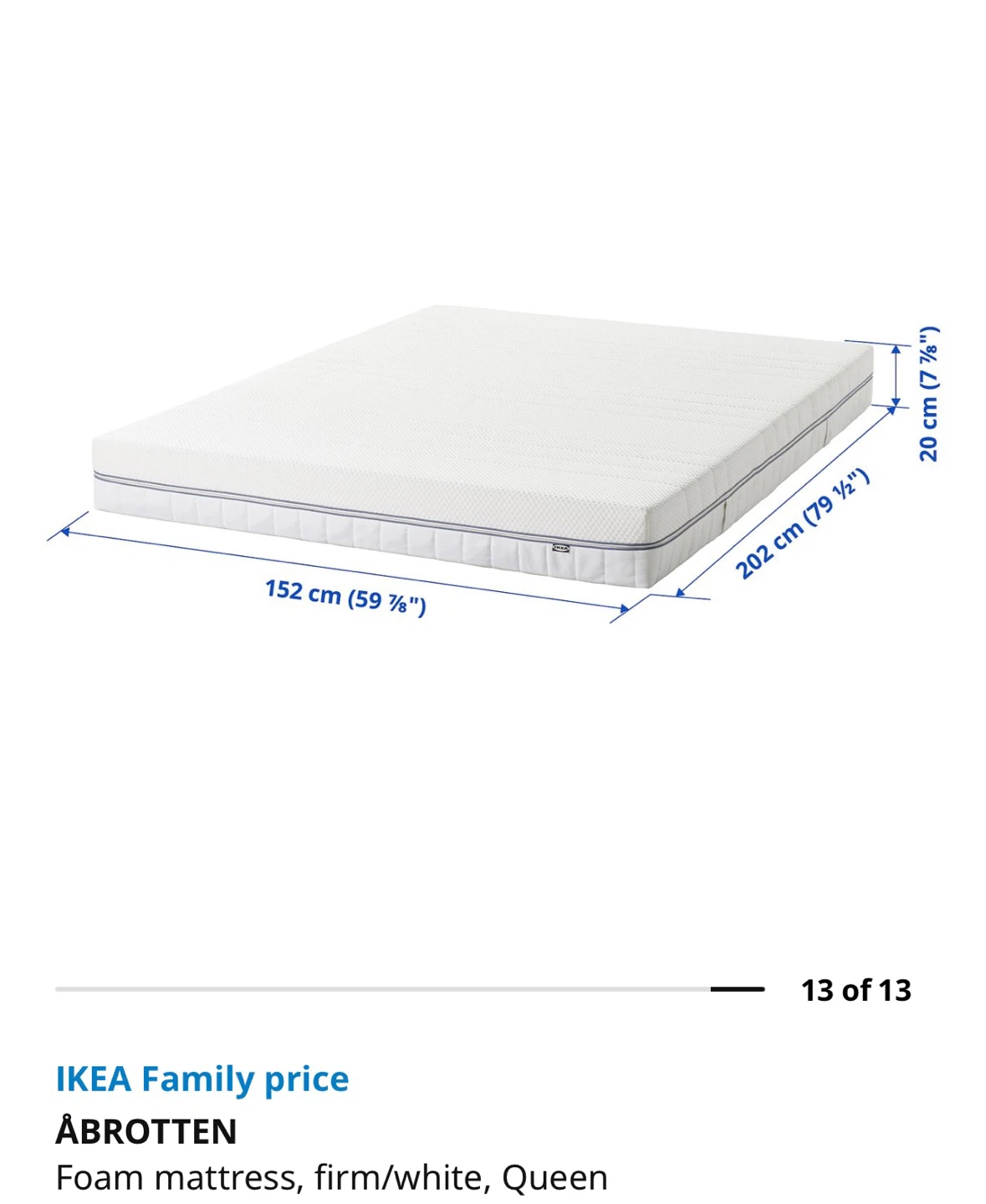 IKEA Foam Mattress- Firm- Queen Size - photo 2