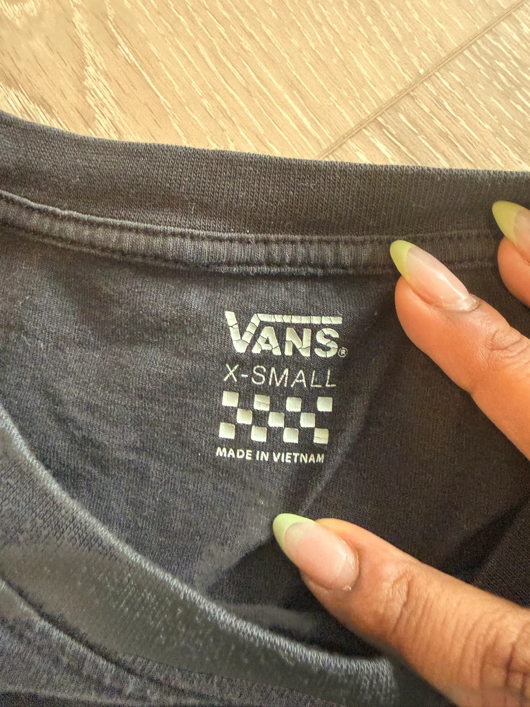 Vans Black Cropped Long Sleeve T-Shirt - X-Small - photo 3