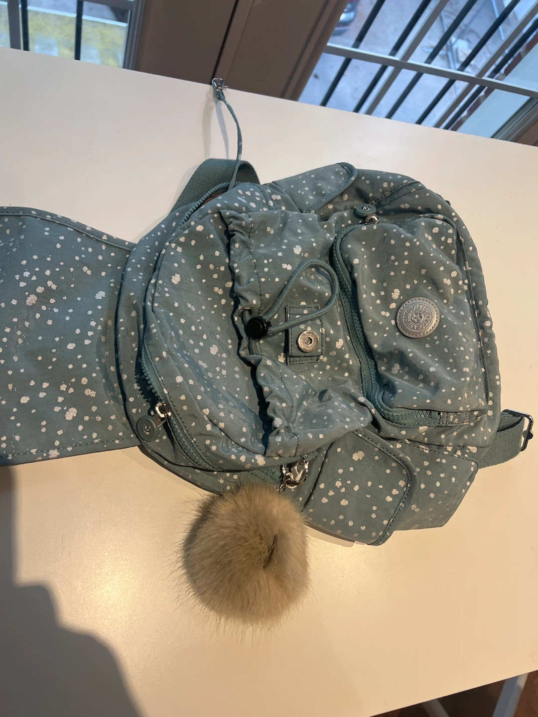 Kipling backpack with pom-pom - photo 2