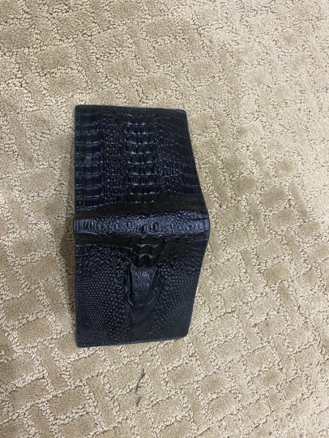 Black Crocodile Embossed Bifold Wallet