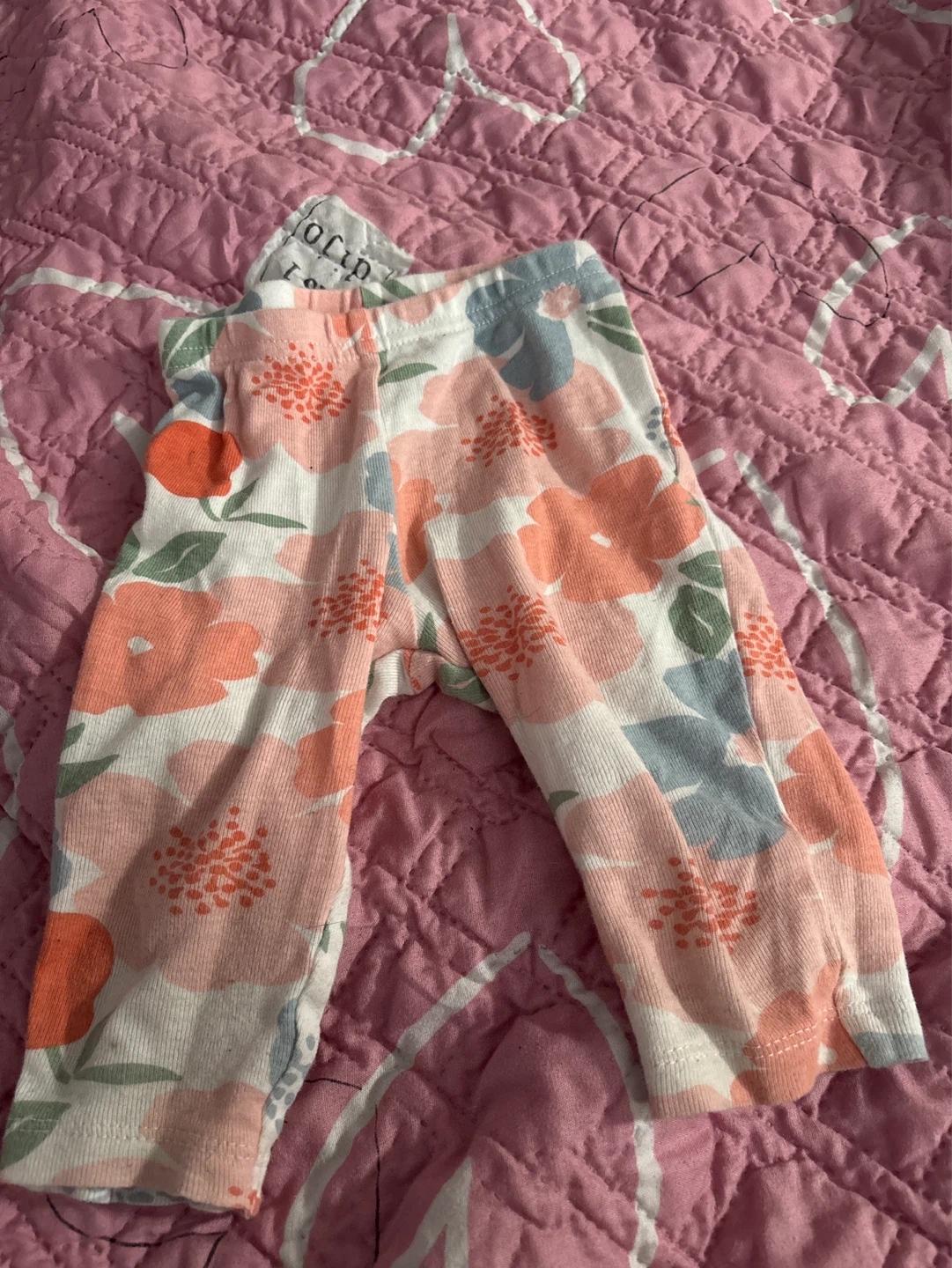 Baby Floral Pants 3-6m