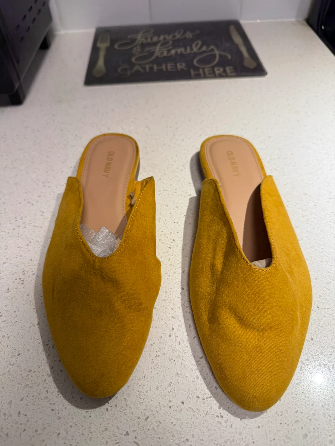 Old Navy Yellow Suede Mules