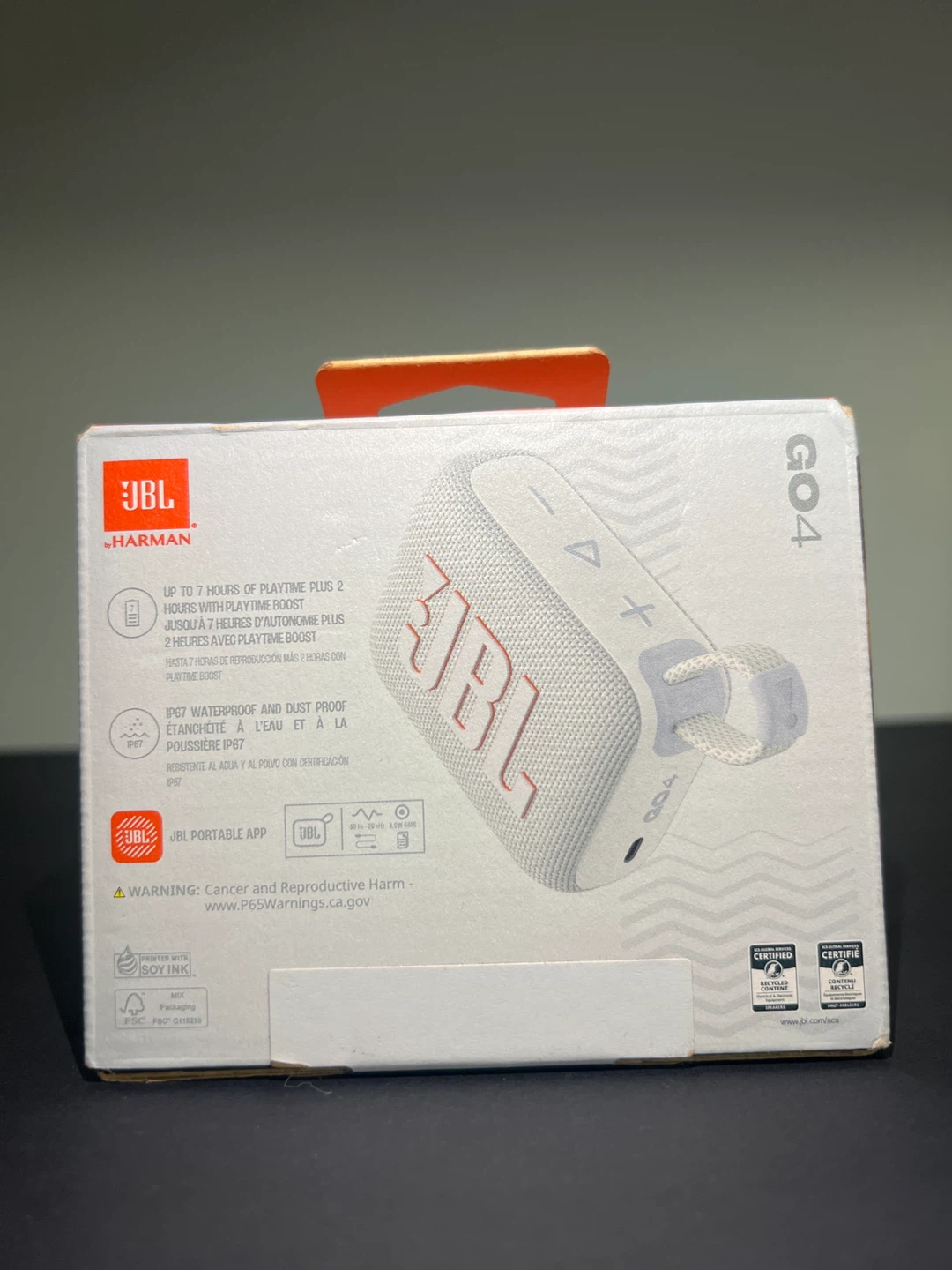JBL GO4 Portable Bluetooth Speaker - White - photo 4