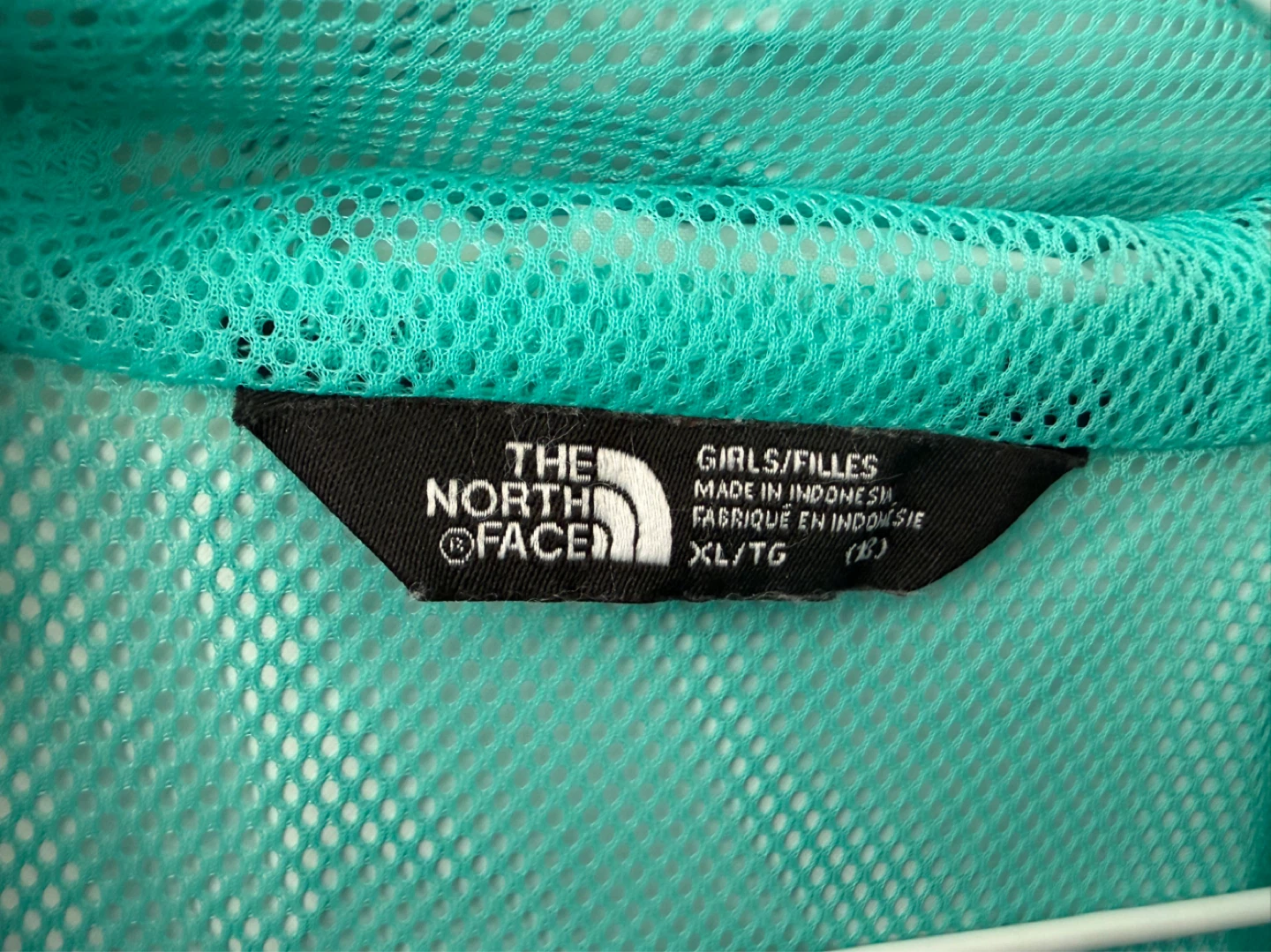 The North Face Girls XL/TG Turquoise Color Block Hooded Jacket - photo 3