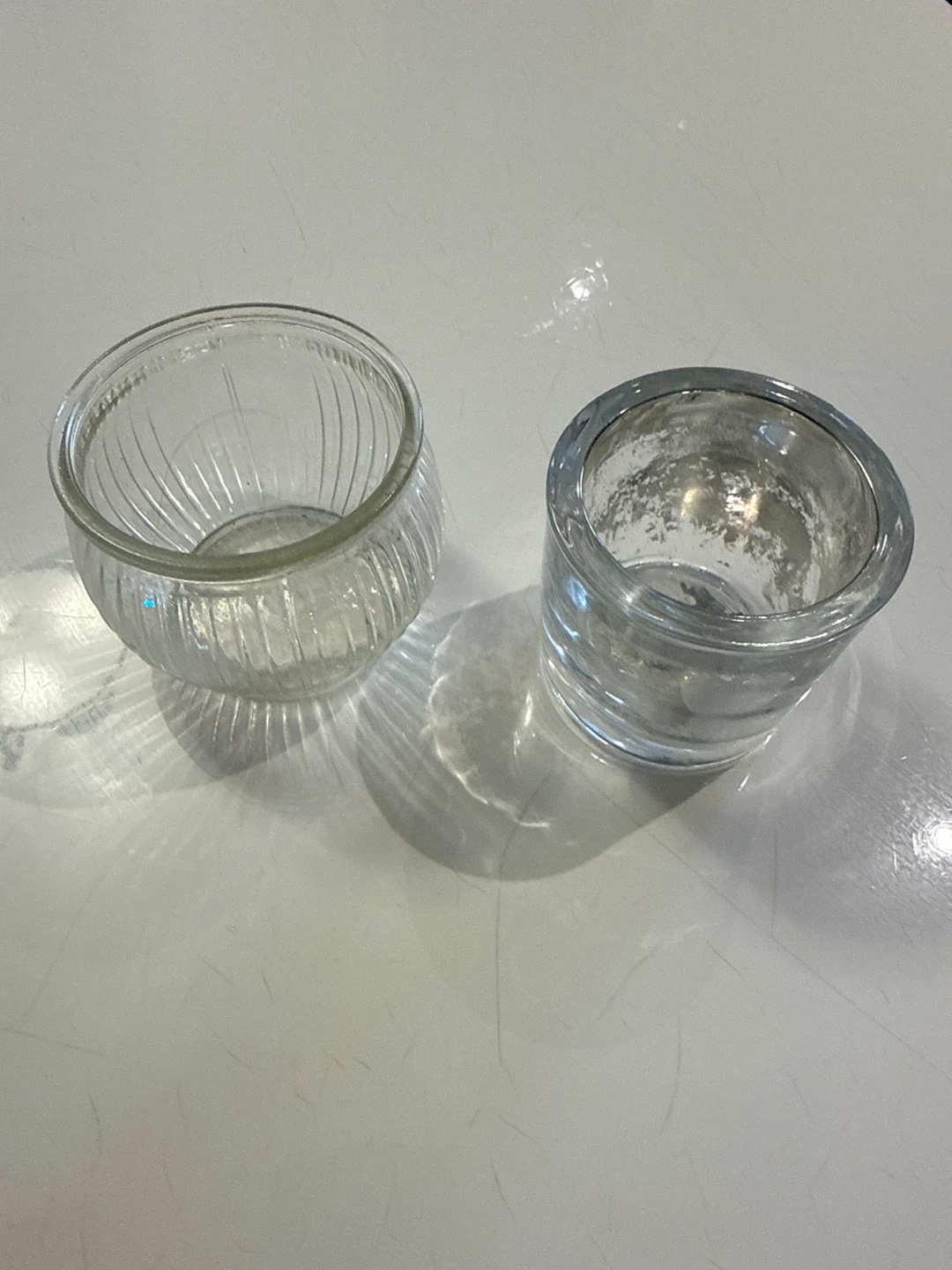 Set of 2 Glass Votive Holders
