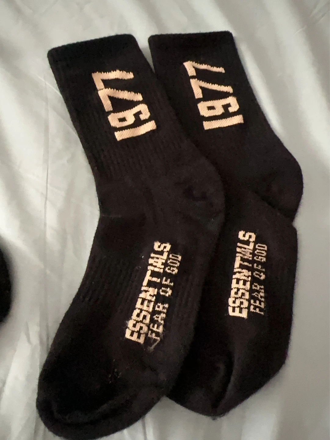 Fear of God Essentials "1977" Socks (Black) - photo 3