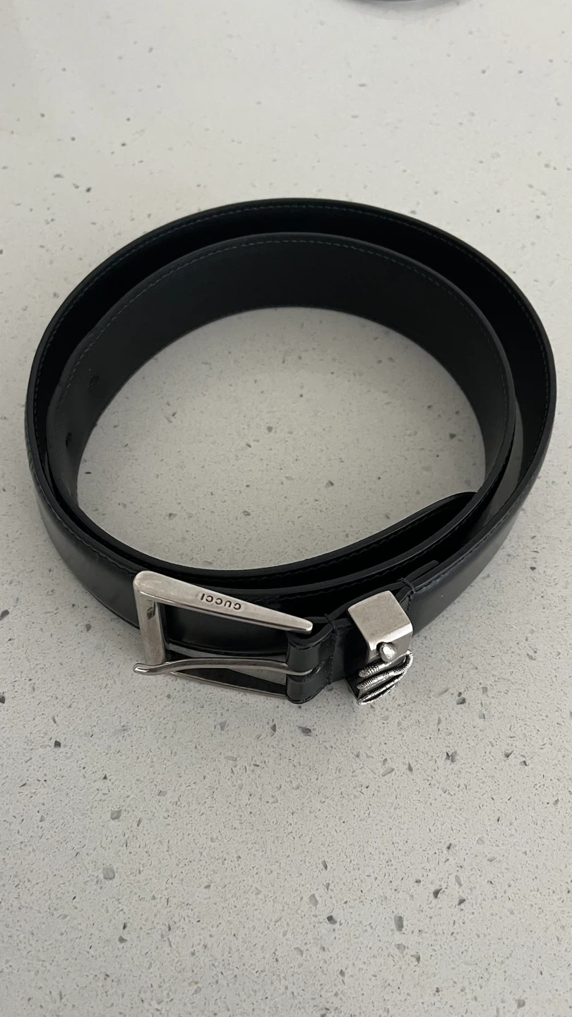 Gucci Black Leather Belt