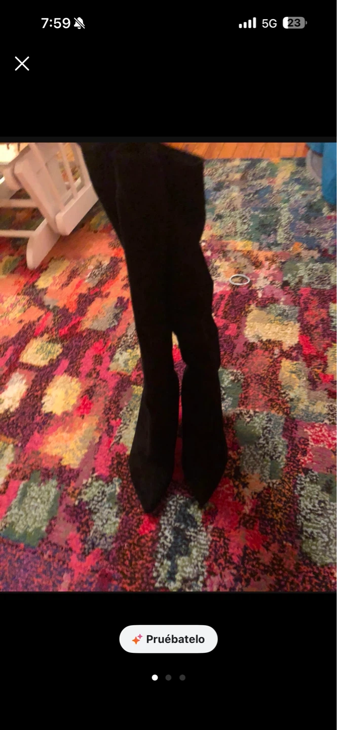 Black Suede Over-the-Knee Boots