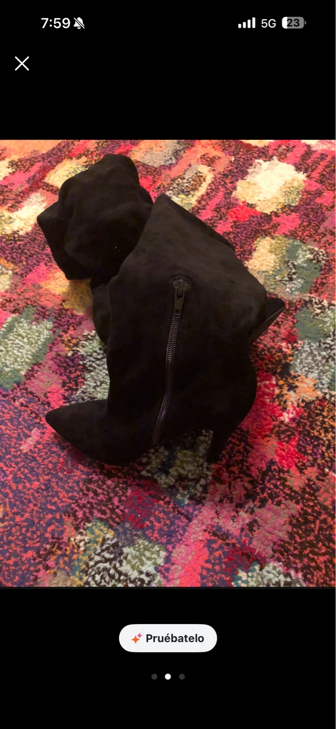 Black Suede Over-the-Knee Boots - photo 2