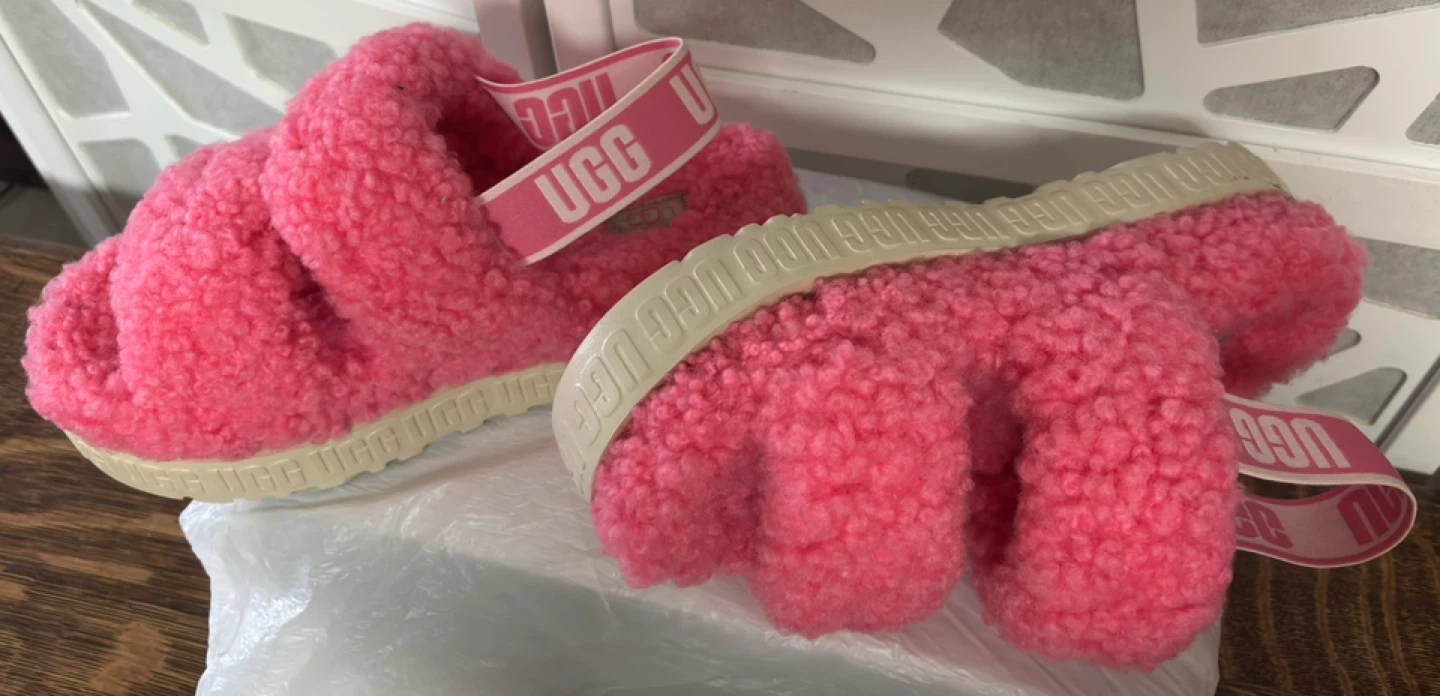Ugg Pink Fluffy Slides - photo 2