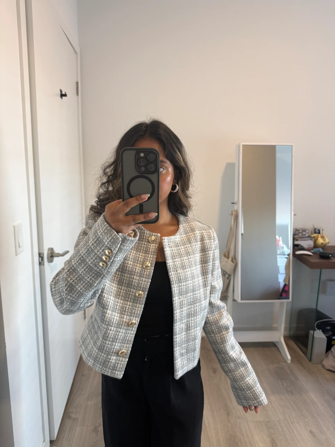 Dynamite Tweed Blazer Jacket XS - photo 4