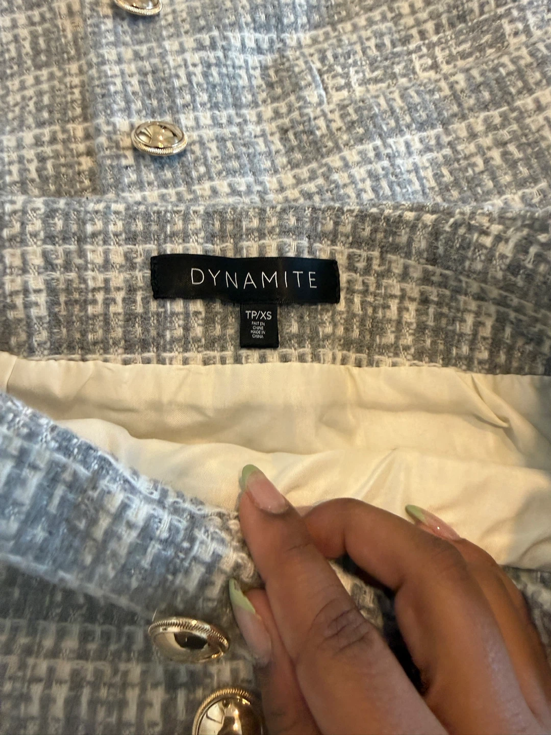 Dynamite Tweed Blazer Jacket XS - photo 2