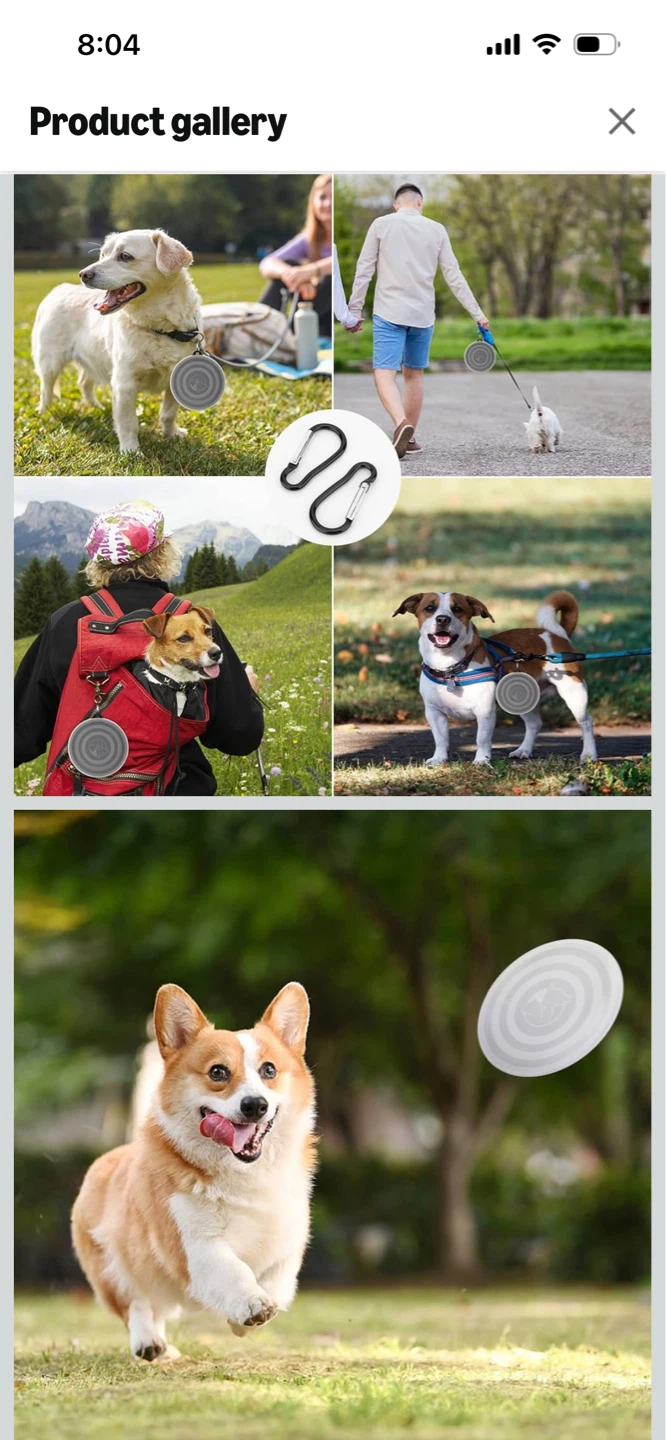 New 2 pack Foldable Collapsible Pet Food and Water Bowl - photo 2