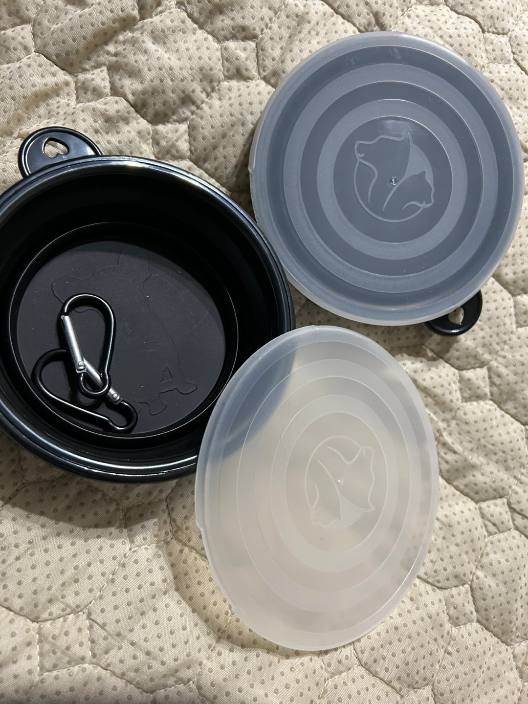 New 2 pack Foldable Collapsible Pet Food and Water Bowl - photo 3