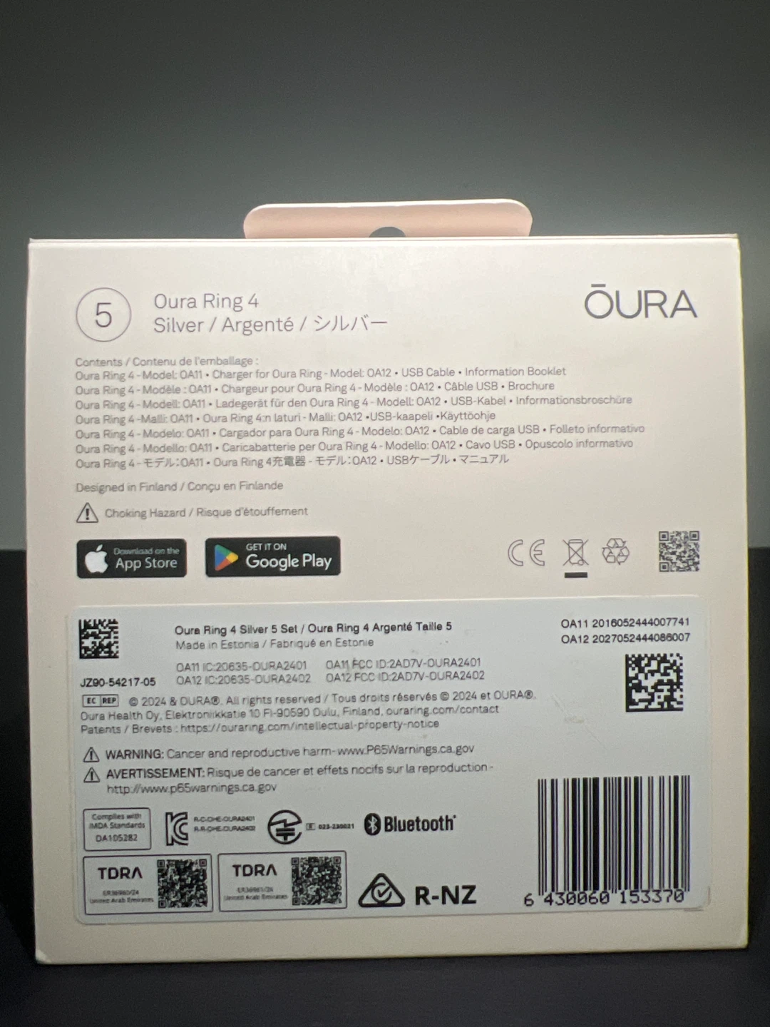 Oura Ring Gen 5 Silver Size 5 - photo 2