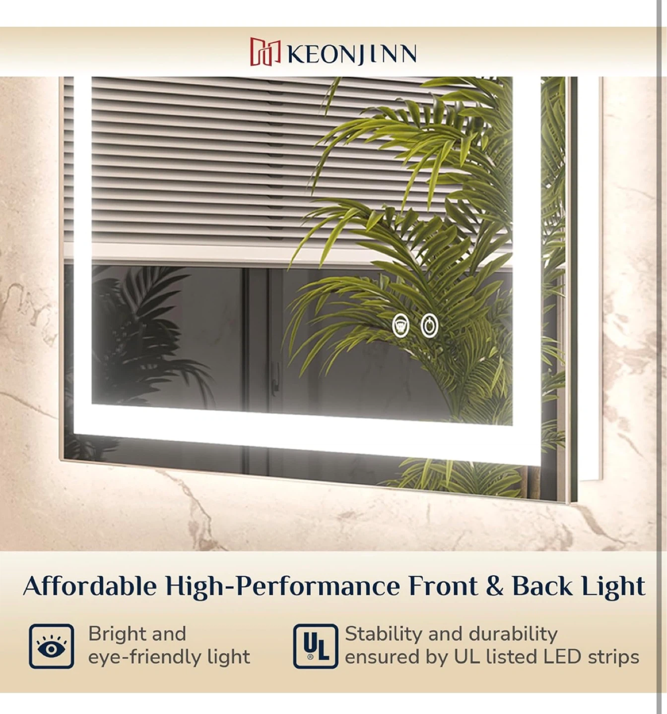 KEONJINN LED Vanity Mirror with Defogger - photo 3