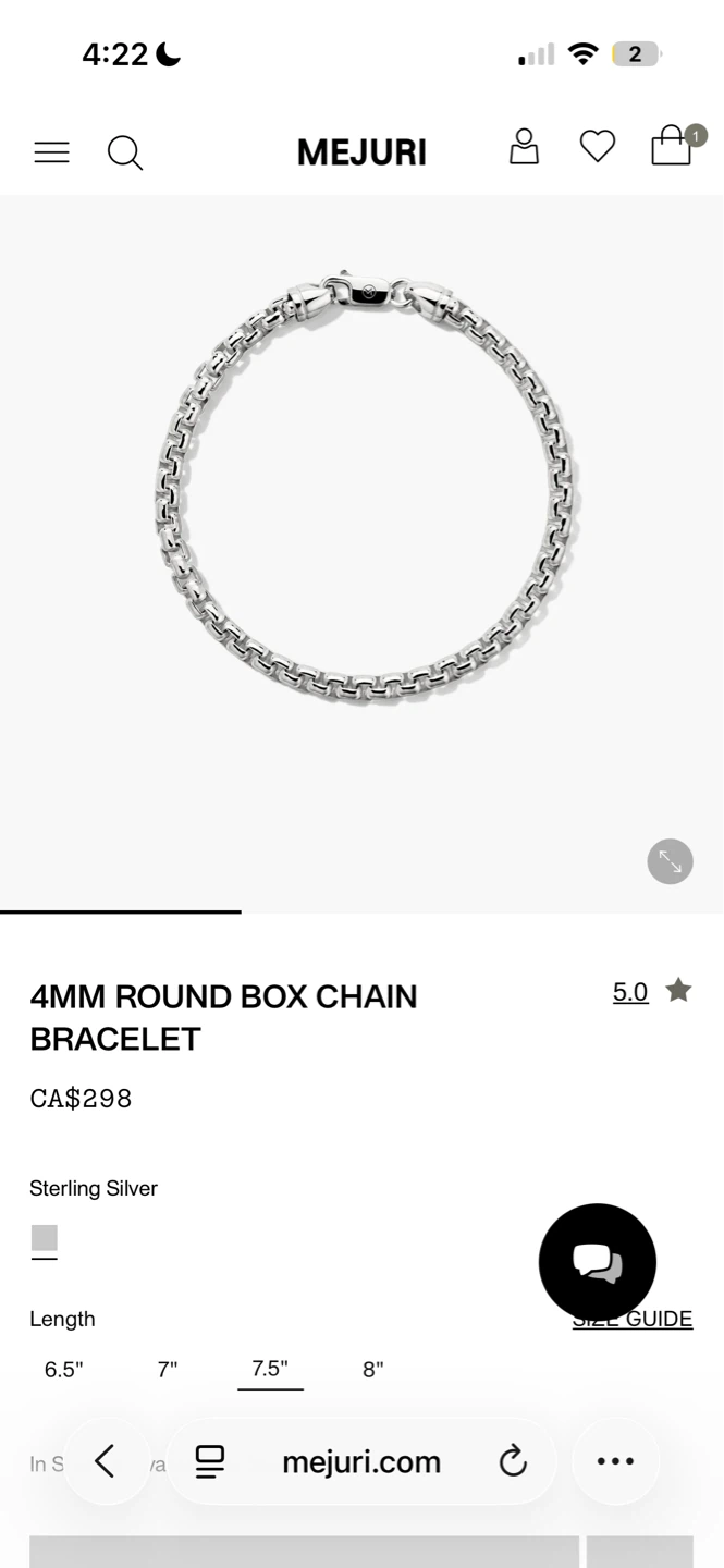 Mejuri .925 Silver Bracelet 4mm 7.5 inches (VALUE $340) - photo 4