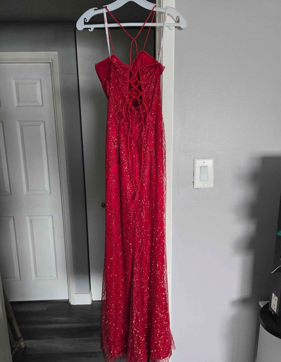 Red sequin prom dress - photo 2