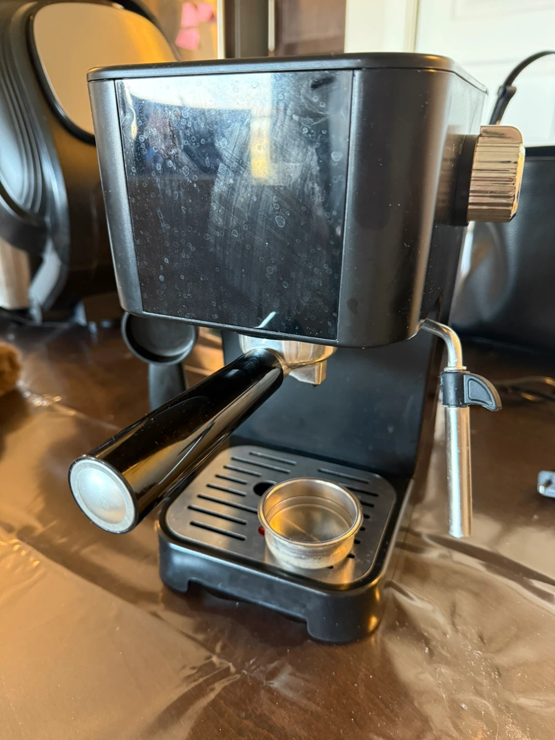 Black Espresso Machine