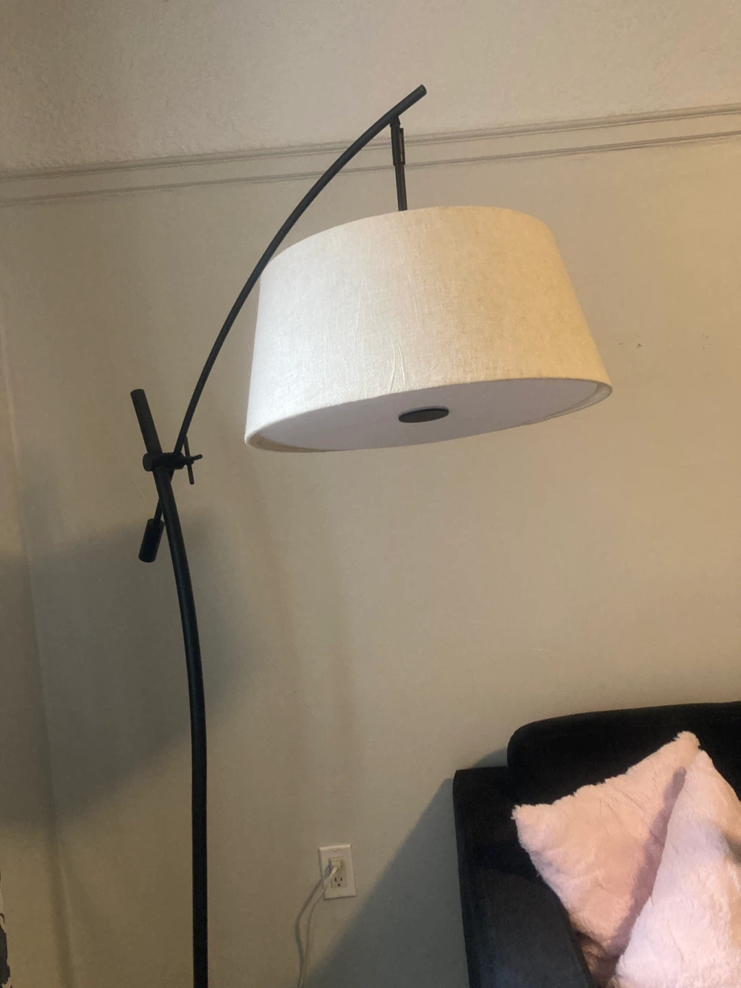 Arc Floor Lamp with Linen Shade