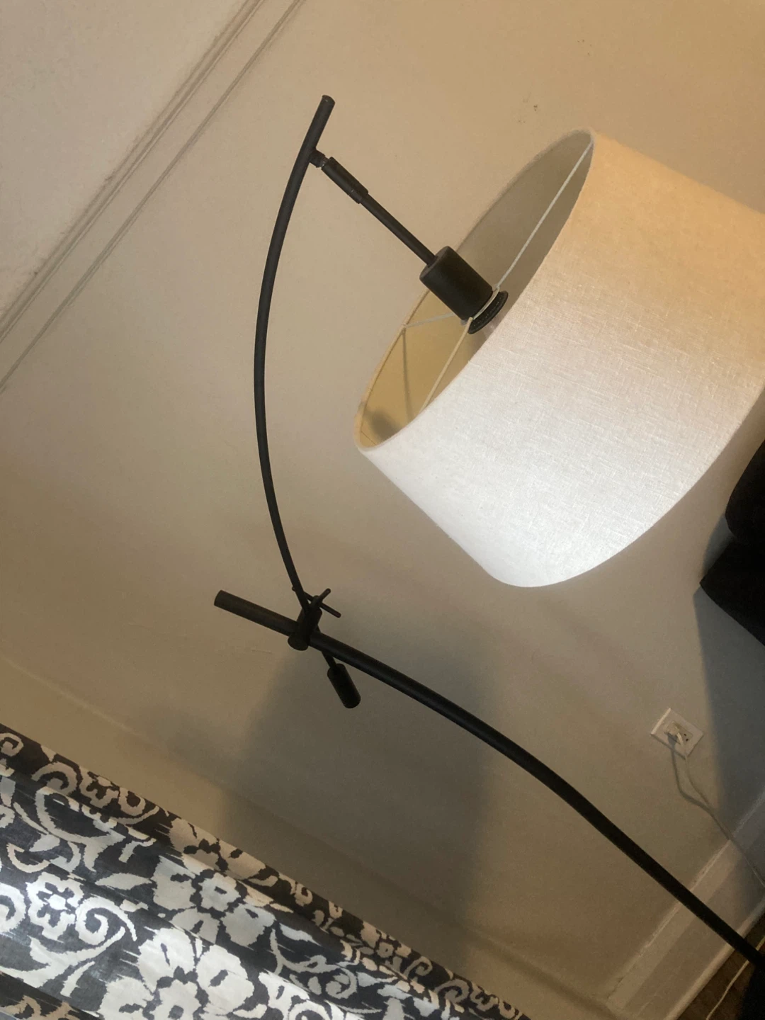 Arc Floor Lamp with Linen Shade - photo 3