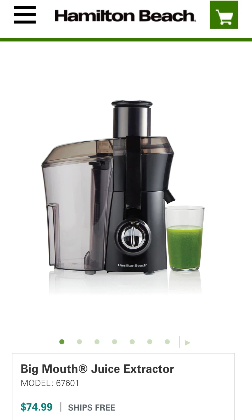 Hamilton Beach Big Mouth Juice Extractor - photo 2