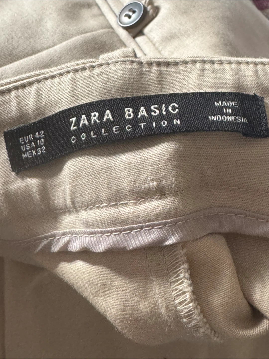 Zara Basic Collection Beige Trousers - EUR 42 / USA 10 / MEX 32 - photo 2