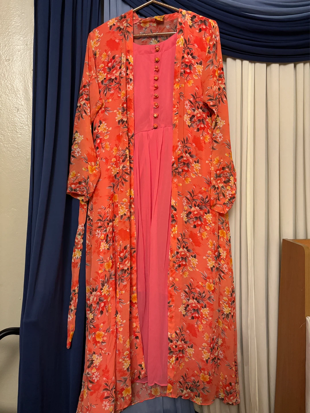 Women's Floral Print Kimono Style Dress - photo 2