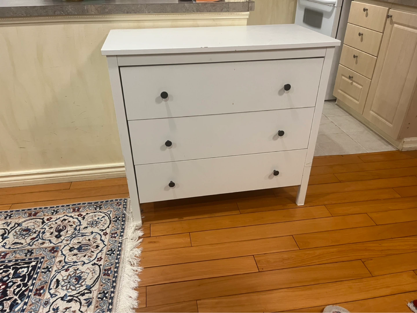 White 3-Drawer Dresser