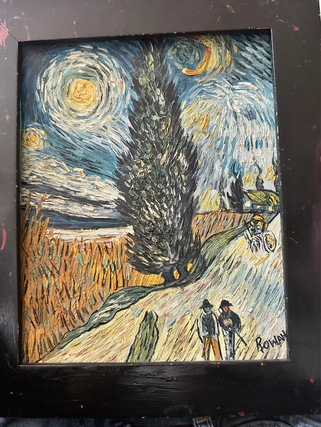Road with Cypress and Star Copy Oil Painting