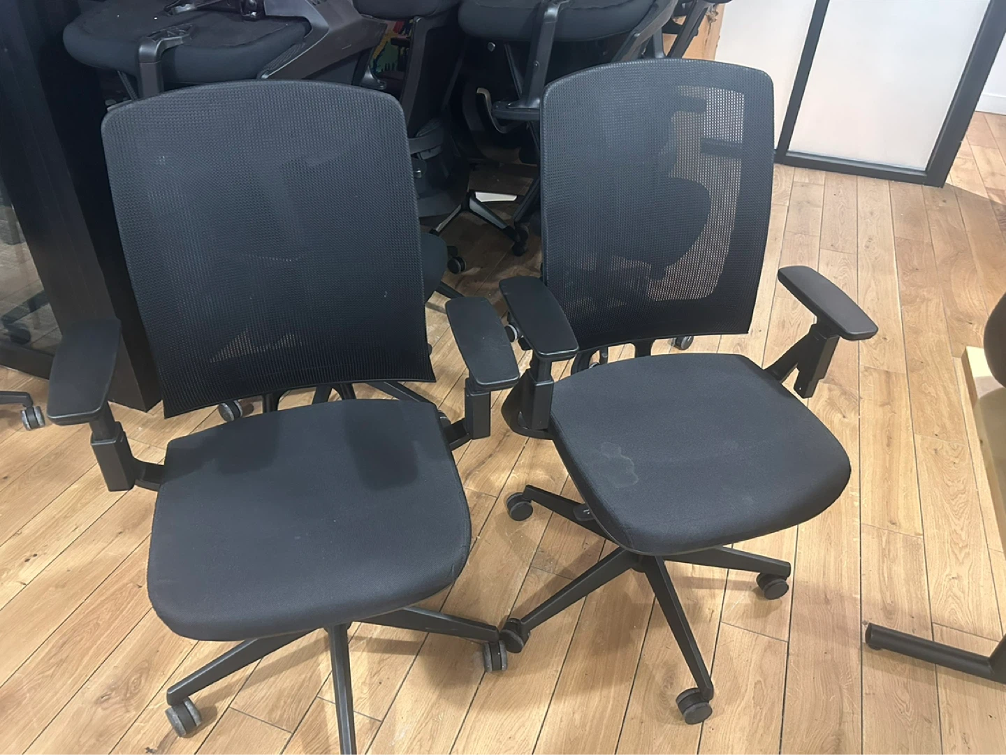 Black Office Chairs - Set of 2
