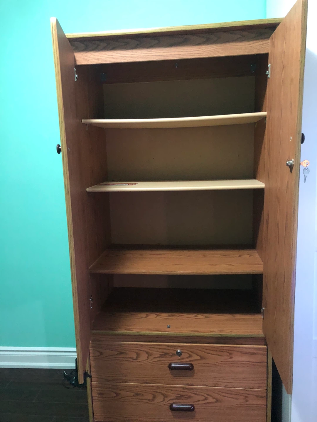 Wooden Wardrobe with Drawers - photo 5