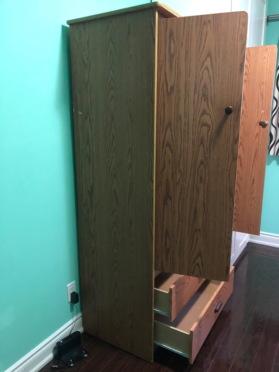 Wooden Wardrobe with Drawers