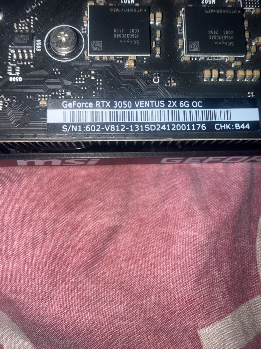 MSI GeForce RTX 3050 Ventus 2X 6G OC Graphics Card