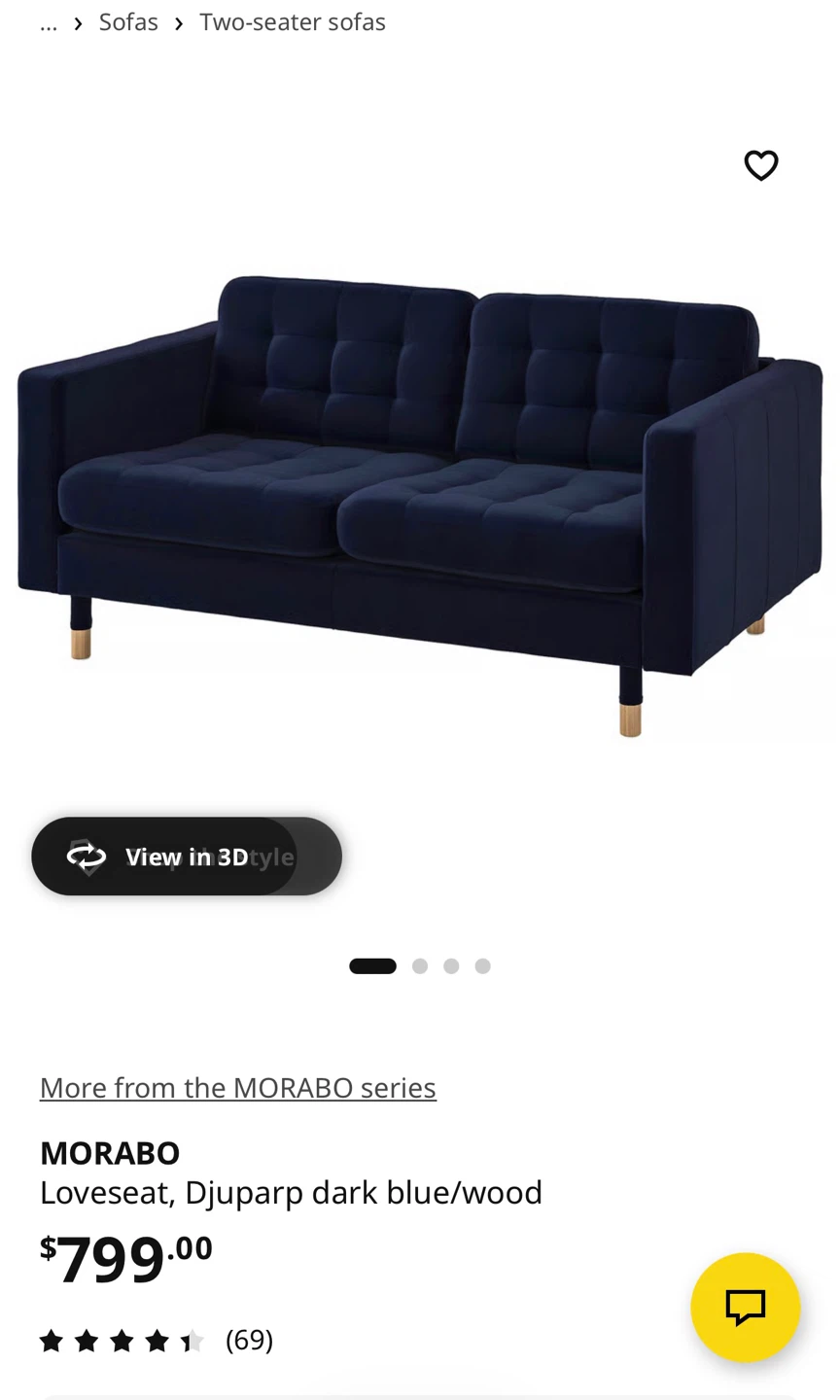 Ikea Morabo Couch - Love Seat - photo 2