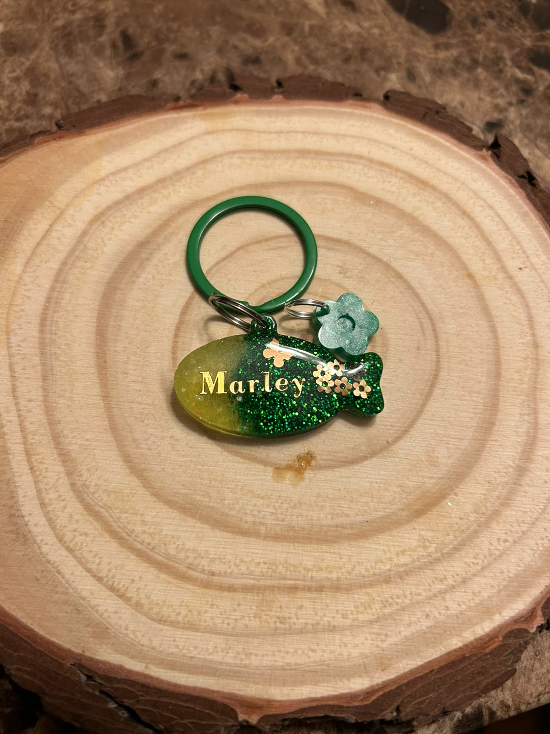Custom "Marley" Dog Tag Keychain