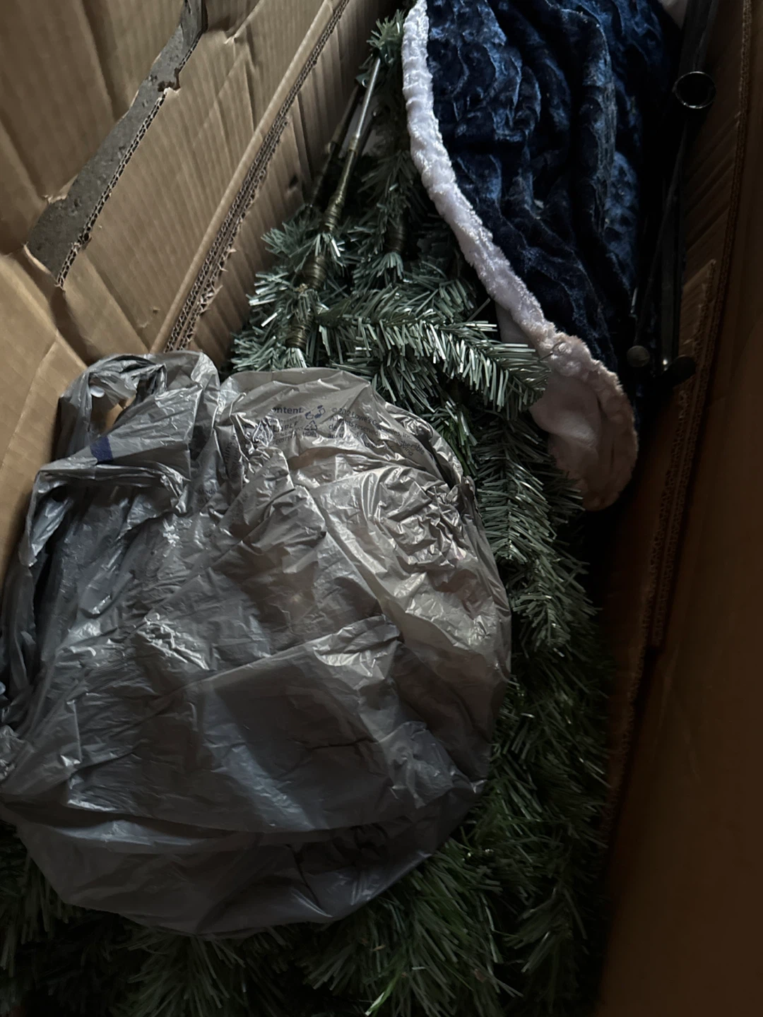 Artificial Christmas Tree and Ornaments and Lights