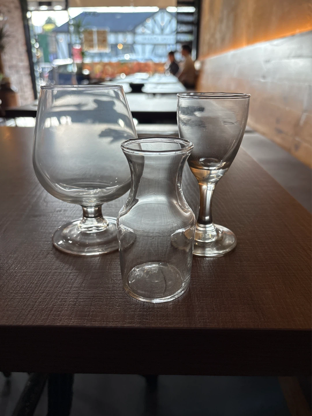 Set of 3 Assorted Clear Glassware