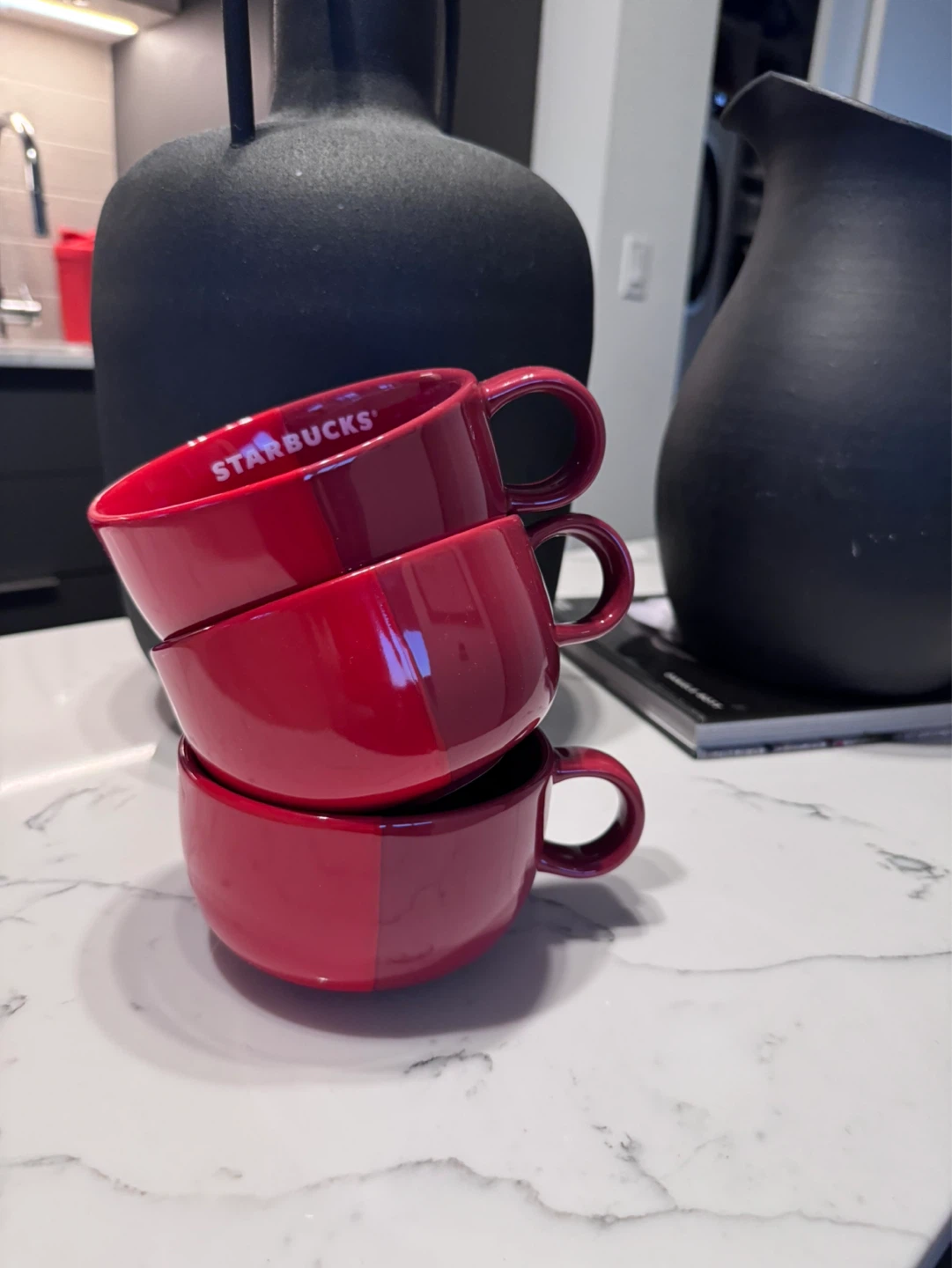 Starbucks Red Mugs - Set of 3