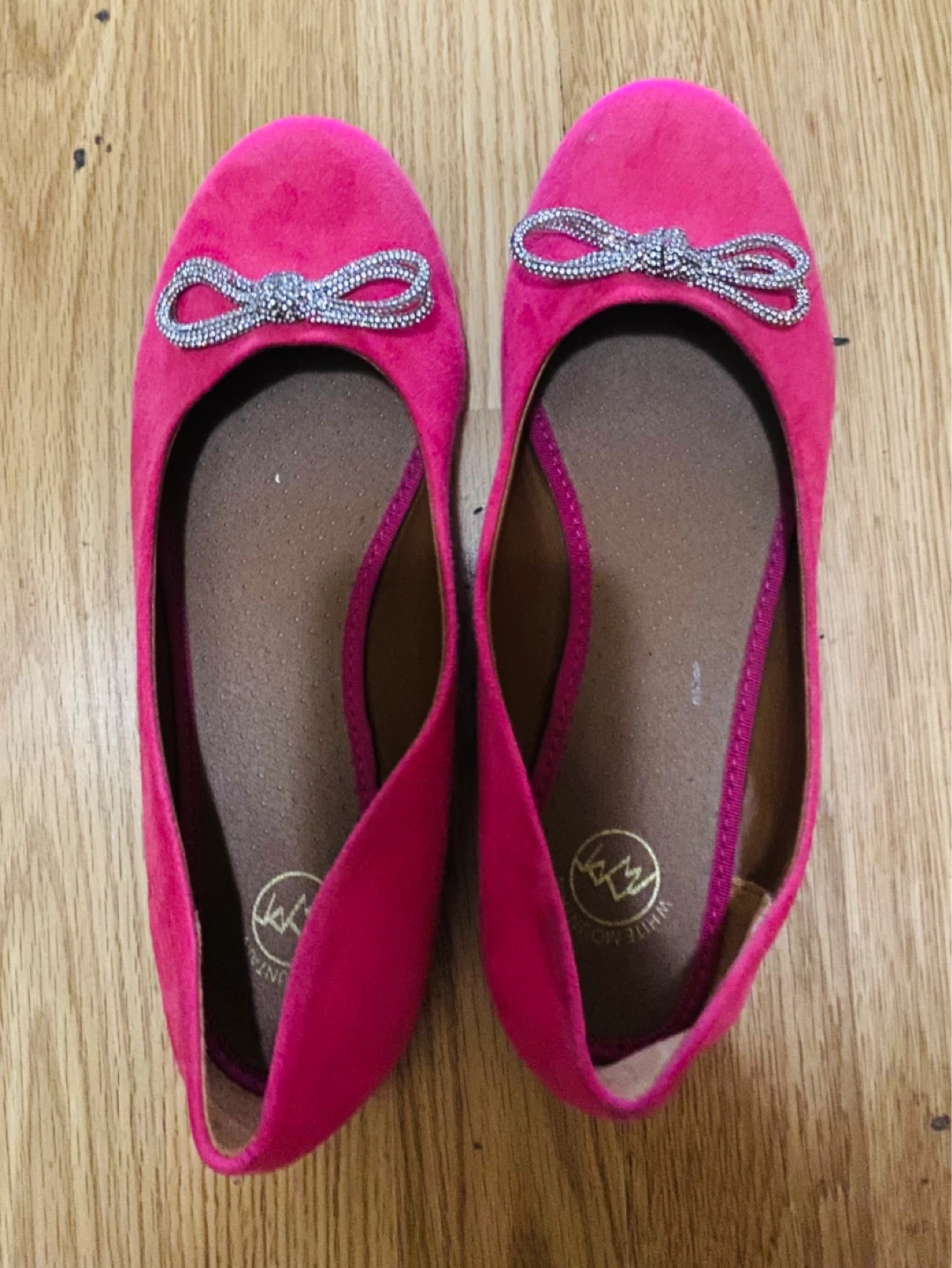 Hot Pink Ballet Flats with Bow Detail
