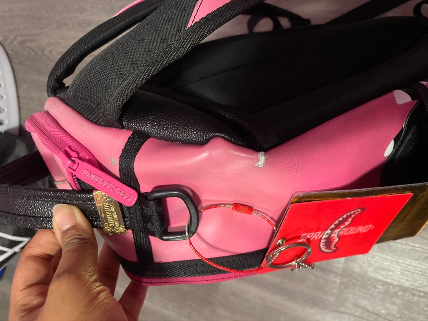 Sprayground Pink Drip Shark Backpack - photo 3