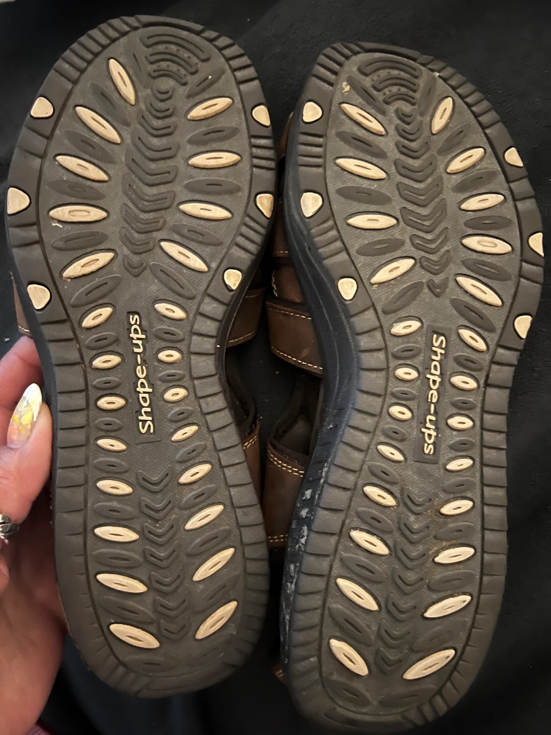 Skechers Shape-ups Brown Leather Sandals Size 9.5 - photo 2