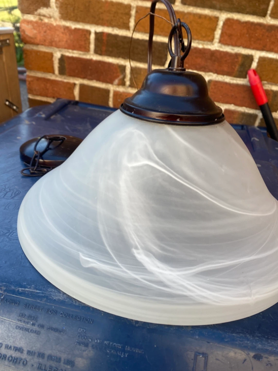Swirl Glass Pendant Light Fixture - photo 2