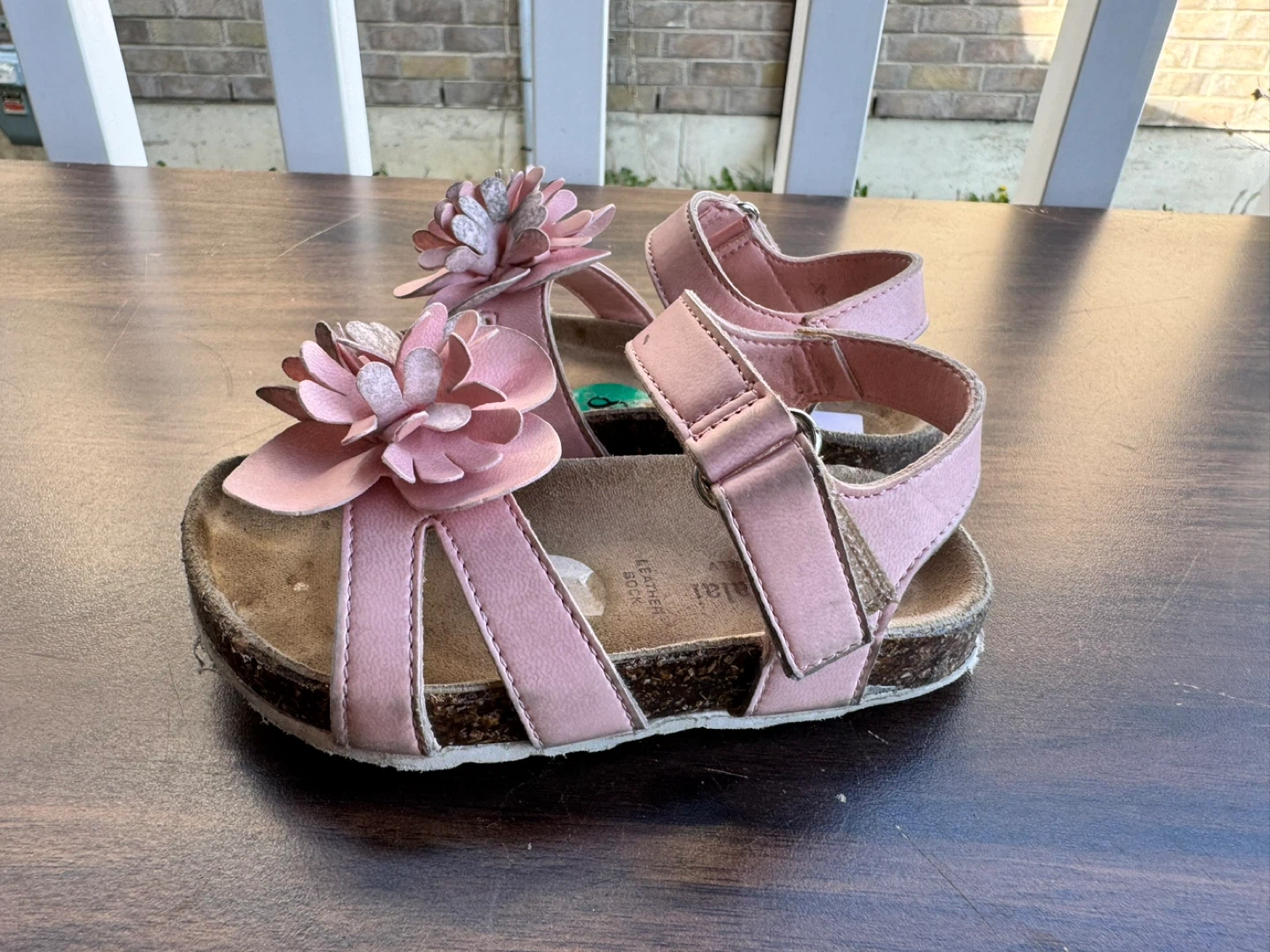 Toddler girl sandals - summer shoes- Pink Flower - photo 3